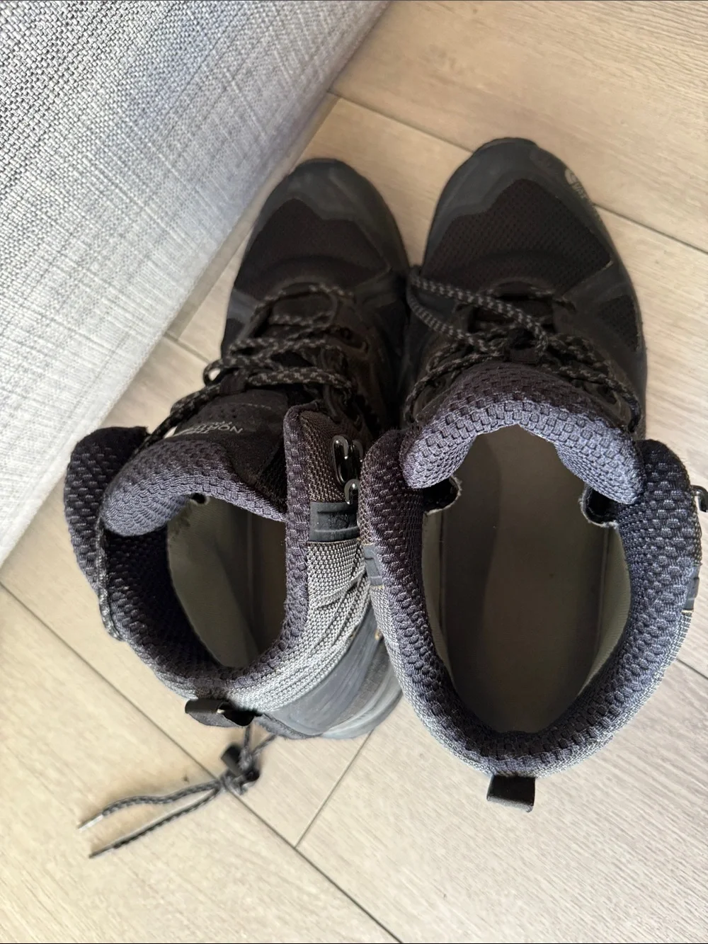 The North Face Black Trail Mid-Cut Hiking Shoes Goretex